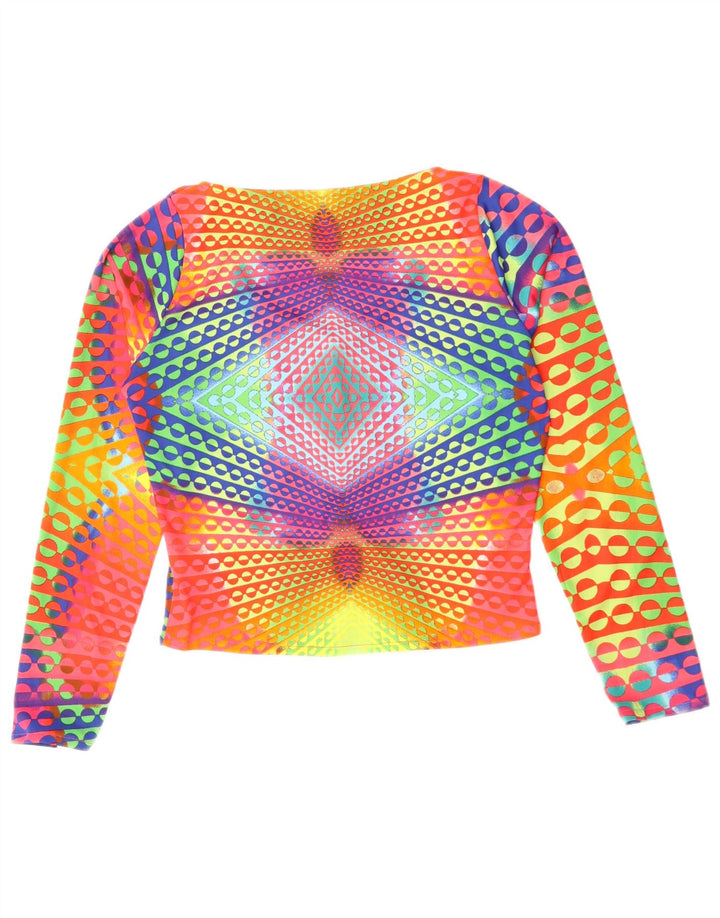 Crop Top pentru femei Naracamicee UK 12 Medium Multicolor Geometric Matase