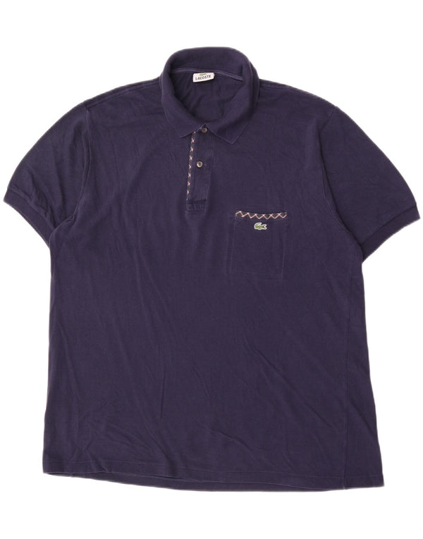 Tricou polo pentru bărbați Lacoste Mărimea 6 XL Bumbac bleumarin