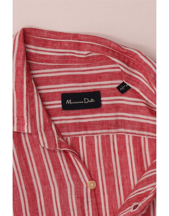 Cămașă Massimo Dutti pentru bărbați cu dungi roșii mari