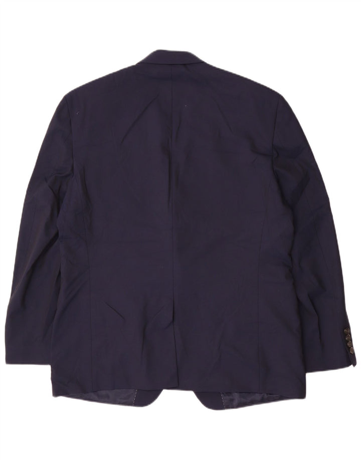 CHAPS Mens Regular Fit 2 Button Blazer Jacket UK 44 2XL Navy Blue