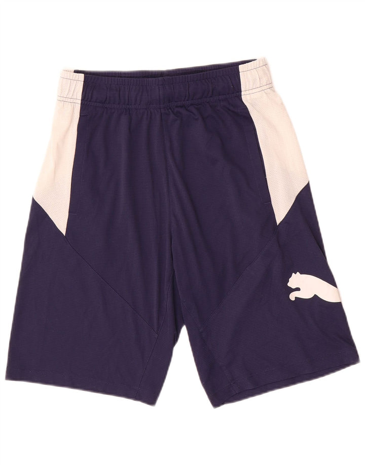 Pantaloni scurți sport grafic Puma pentru bărbați, mici, bleumarin, color block