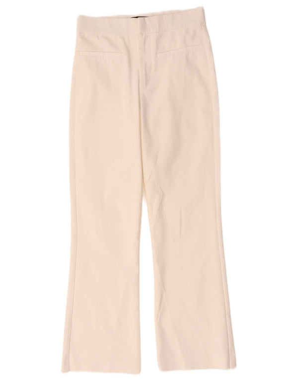 Pantaloni casual pentru femei Bootcut Zara Mici L26 L26 Alb