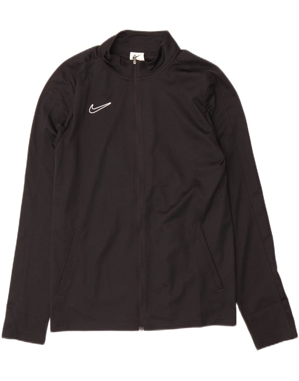 Nike Boys Dri Fit Tracksuit Top Jacket 13-14 Years XL Black Polyester