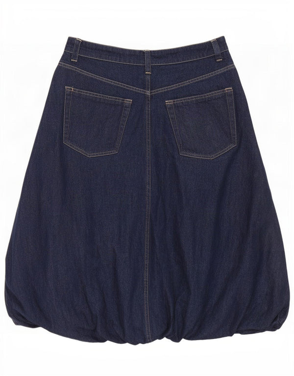 Fusta Denim Bubble pentru femei Zara, mare W30, bumbac bleumarin