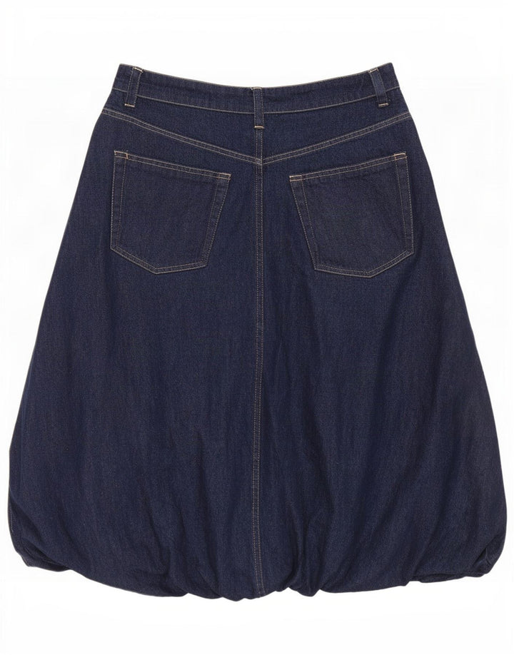 Fusta Denim Bubble pentru femei Zara, mare W30, bumbac bleumarin