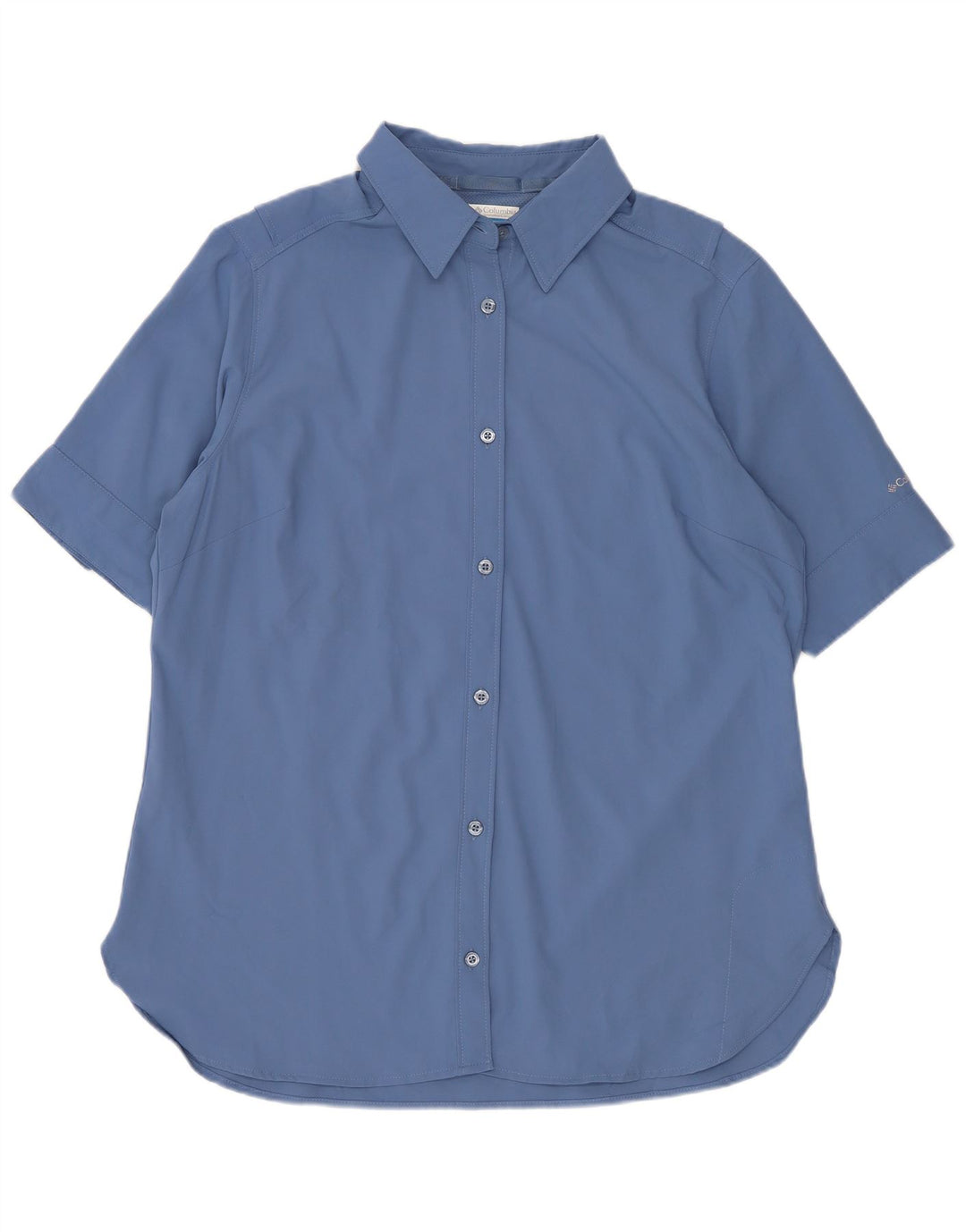 Cămașă Columbia cu mânecă scurtă pentru femei UK 14 Medium Blue Poliester