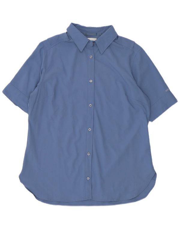 Cămașă Columbia cu mânecă scurtă pentru femei UK 14 Medium Blue Poliester