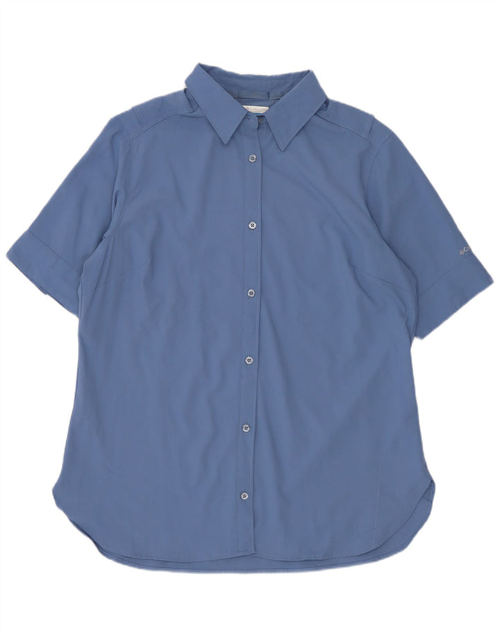 Cămașă Columbia cu mânecă scurtă pentru femei UK 14 Medium Blue Poliester