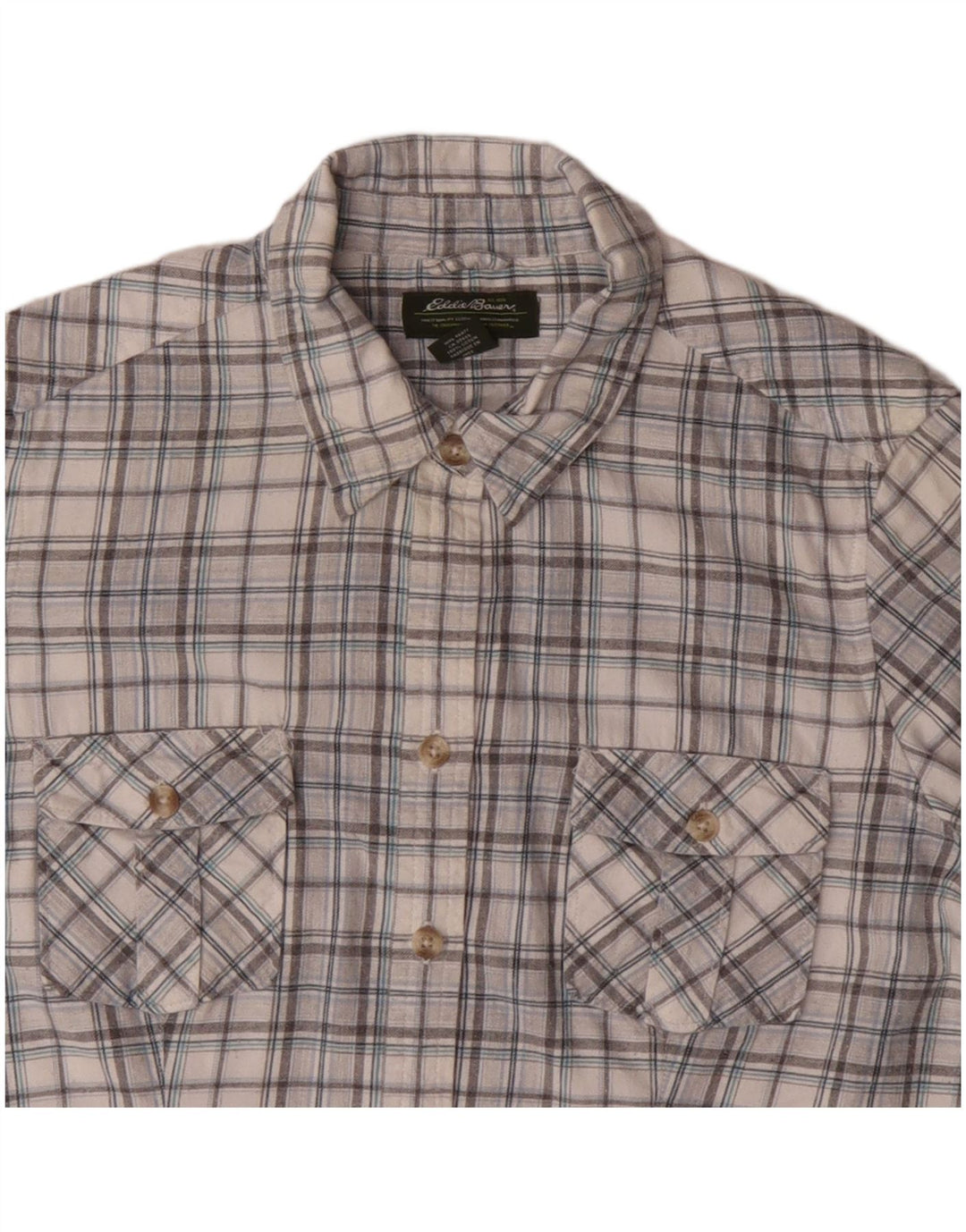Cămașă pentru femei EDDIE BAUER UK 16, mare, gri din bumbac