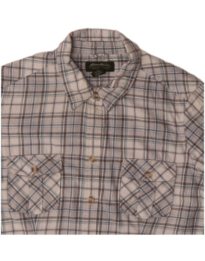 Cămașă pentru femei EDDIE BAUER UK 16, mare, gri din bumbac