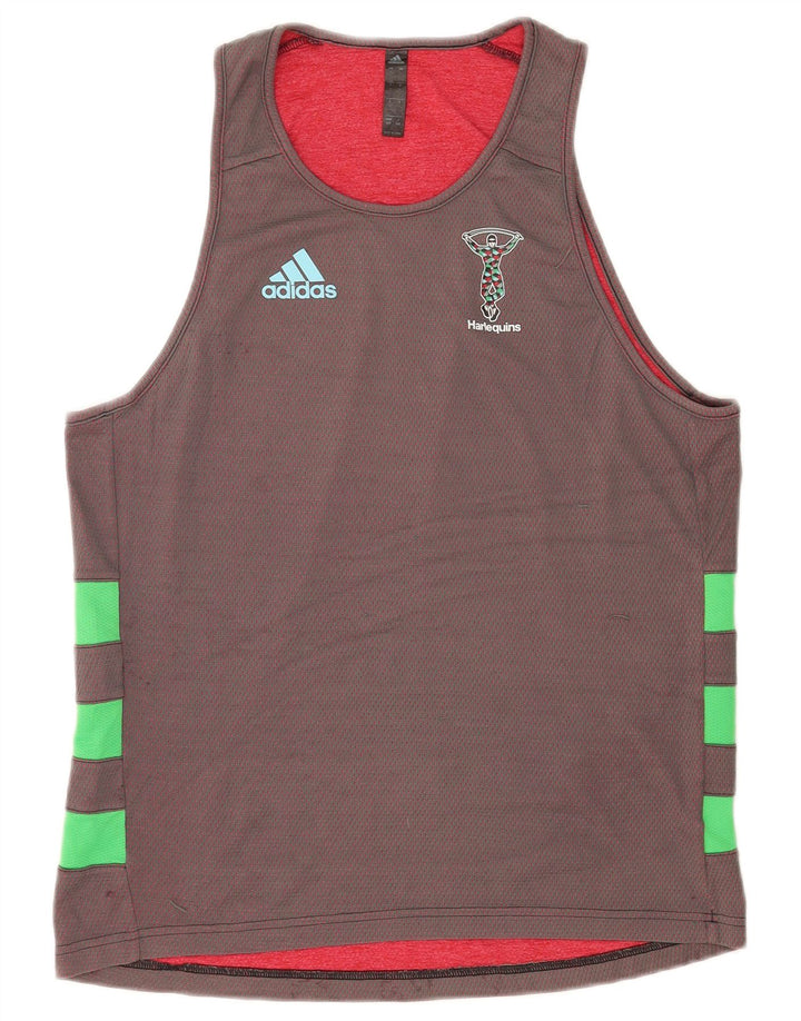 Vesta grafică pentru bărbați Adidas, mare, gri din poliester