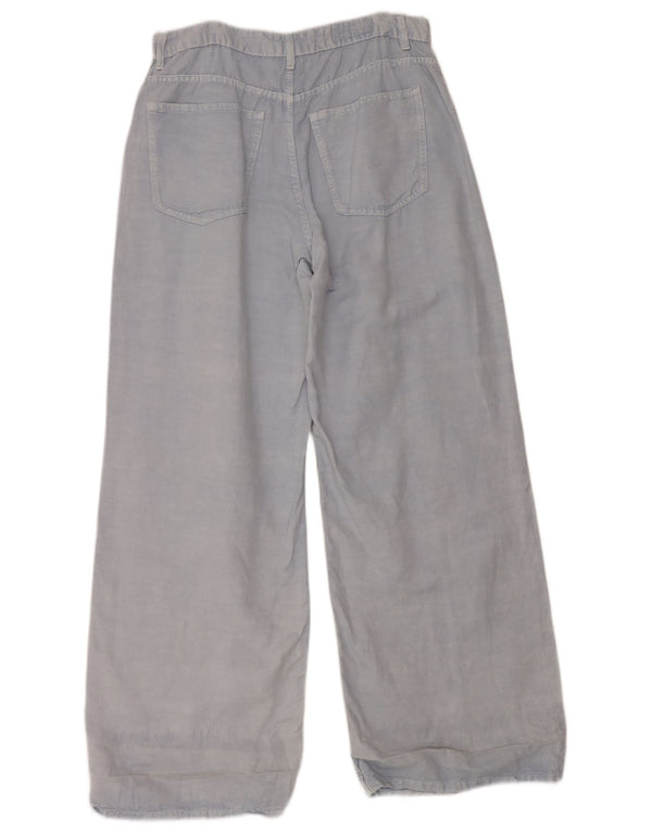 Pantaloni casual pentru femei Zara cu picioare late EU 40 Mediu L30 L32 Albastru In