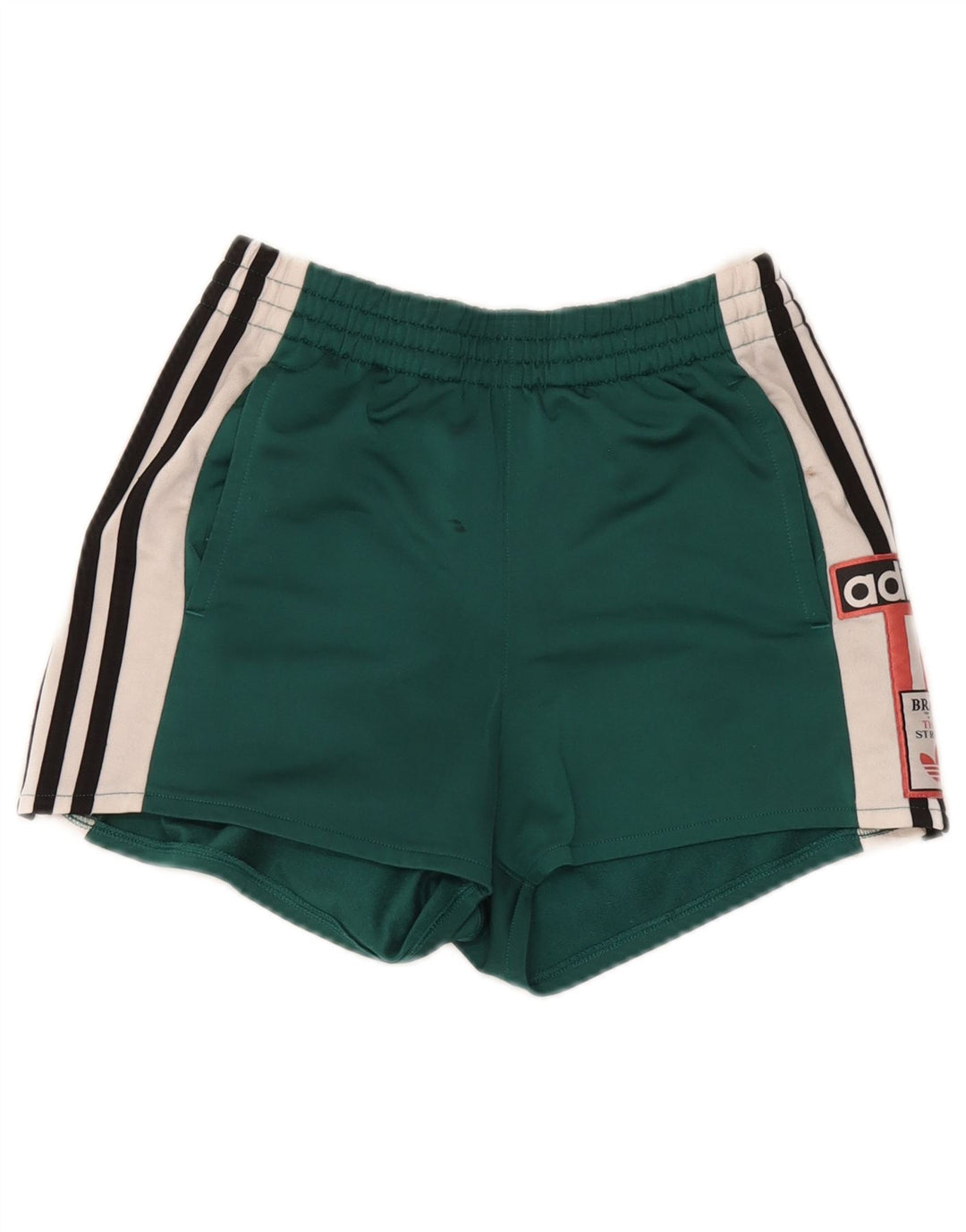 Pantaloni scurți sport grafic Adidas pentru femei, verde mediu, poliester color bloc