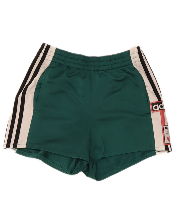 Pantaloni scurți sport grafic Adidas pentru femei, verde mediu, poliester color bloc