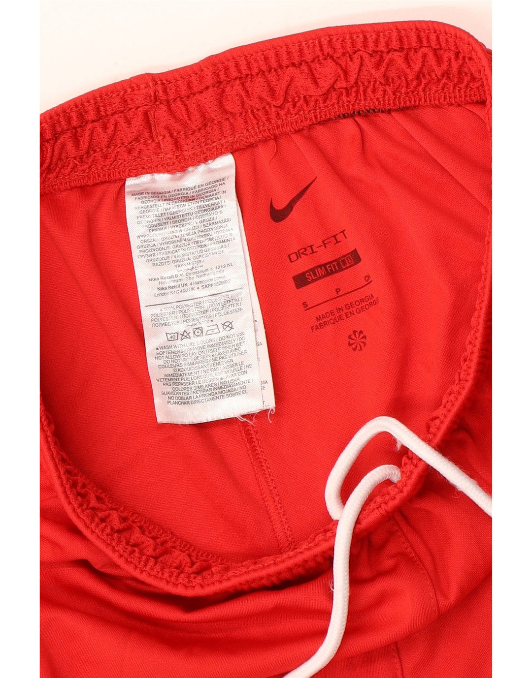 Pantaloni scurți sport subțiri Nike Dri Fit pentru bărbați, poliester roșu mic