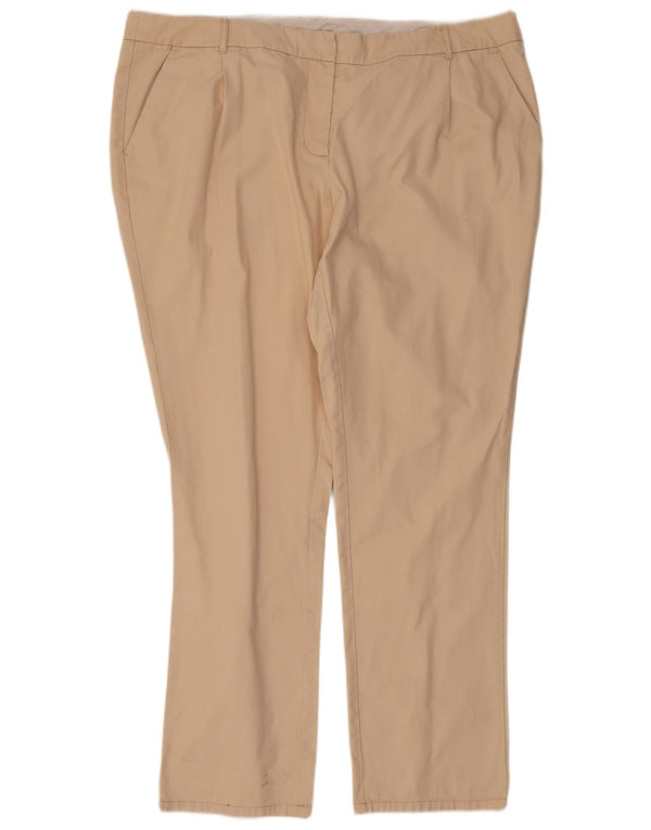 Pantaloni chino subțiri Boden pentru femei UK 22 3XL W44 L32 bej bumbac