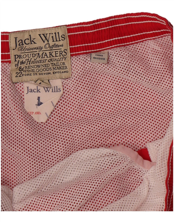 Pantaloni scurți de înot cu grafică Jack Wills pentru bărbați, bumbac roșu mediu