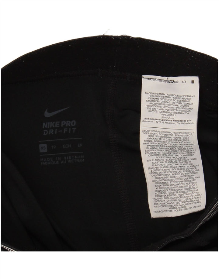 Leggings NIKE Dri Fit Graphic pentru femei UK 4 XS Poliester negru