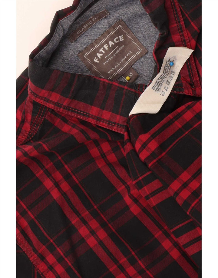 Cămașă pentru bărbați Fat Face Classic Fit, bumbac cu carouri negru mediu