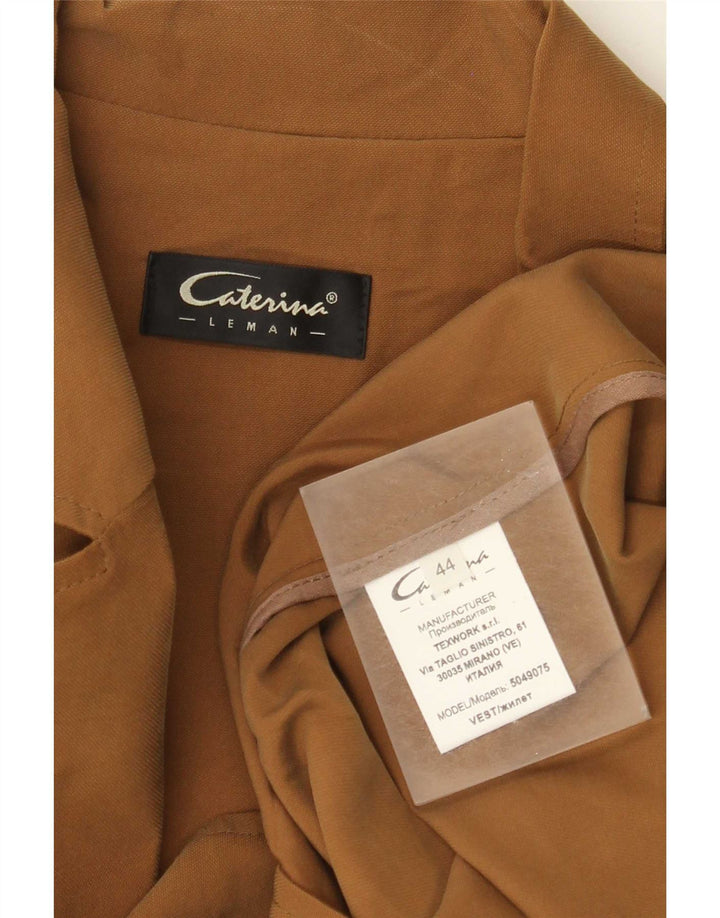 Jachetă blazer fără mâneci cu 2 nasturi pentru femei Caterina IT 44 Bej mediu