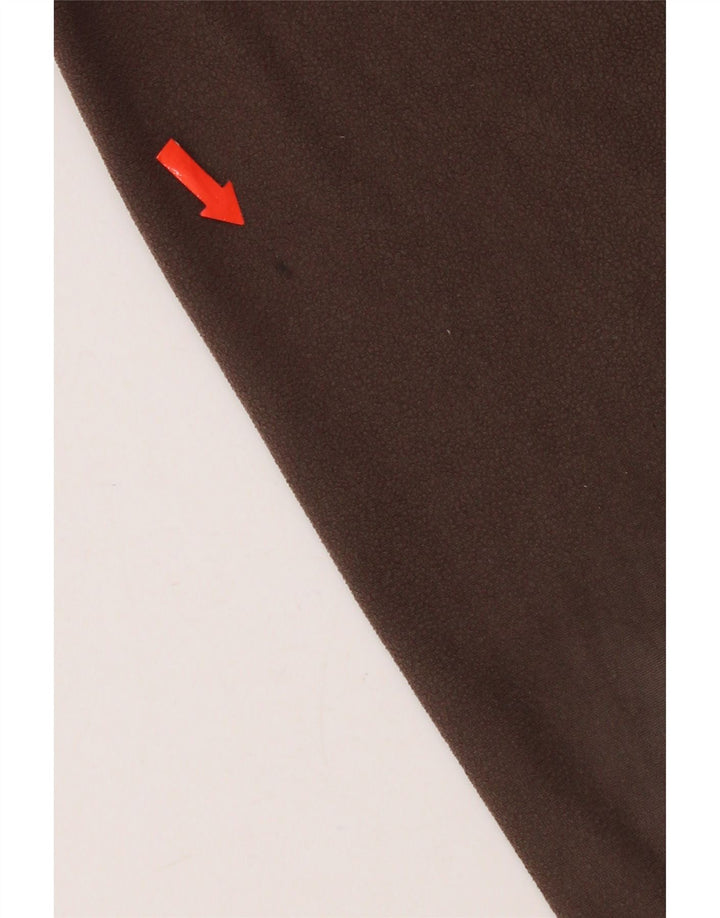 Pulover pentru bărbați Jack Wolfskin, cu fermoar complet, din lână, maro mare