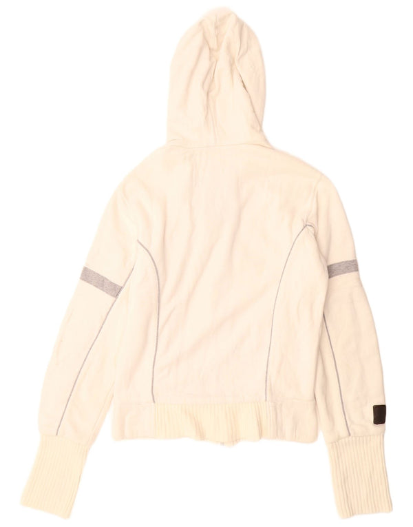 Pulover cu glugă cu fermoar pentru femei Williams Wilson UK 12 Medium White Colorblock