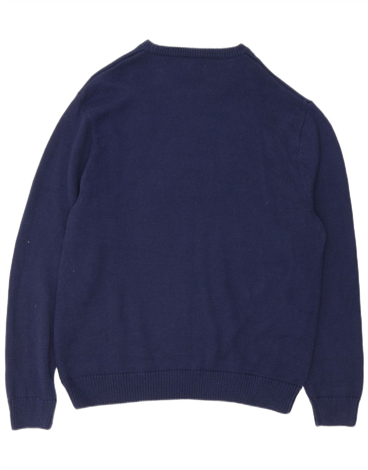 Pulover Chaps pentru bărbați, cu gât crew, XL, bumbac bleumarin