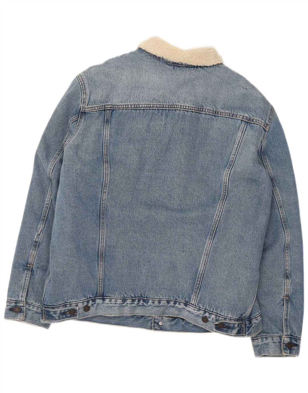 Jachetă pentru bărbați Levi's Sherpa Denim UK 44 2XL Bumbac albastru