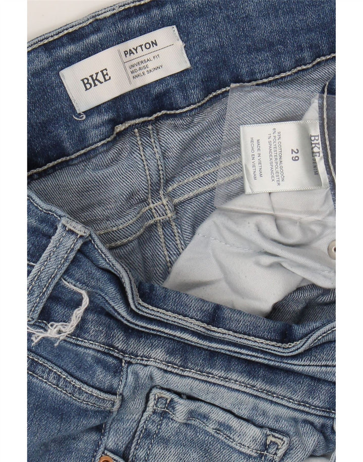 Blugi skinny învechiți BKE Payton pentru femei cu talie medie L29 L26 bumbac albastru