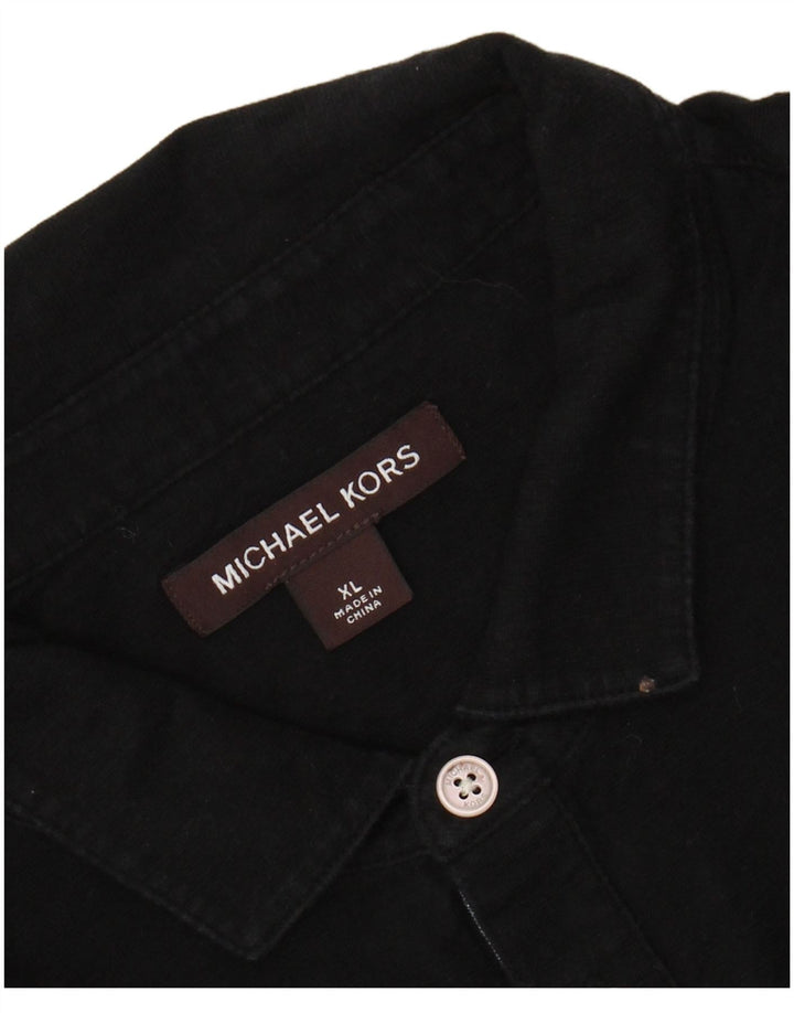 MICHAEL KORS Tricou Polo pentru bărbați XL Negru