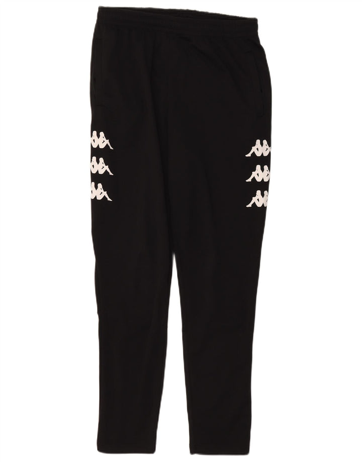 Pantaloni de trening cu grafică pentru bărbați Kappa, poliester mediu negru