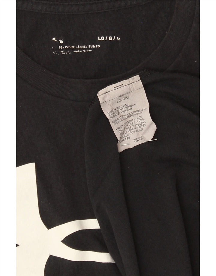 Tricou grafic Under Armour pentru bărbați Top mare din bumbac negru