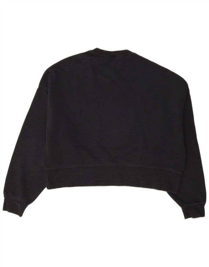 Pulover oversized pentru femei Nike Crop, UK 10, bumbac negru mic