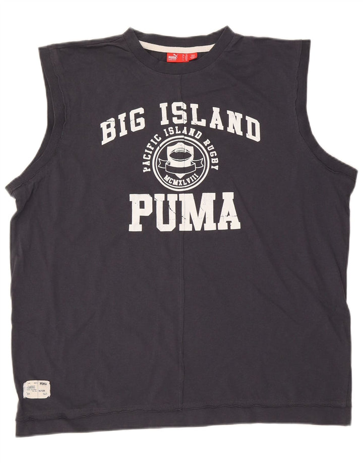 Vesta grafică pentru bărbați Puma, 2XL, bumbac, albastru