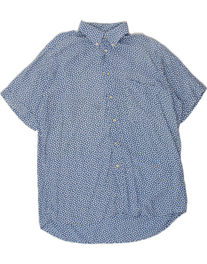CAMEL Mens Short Sleeve Shirt XL Blue Floral Vintage Camel and Second-Hand Camel from Messina Hembry 