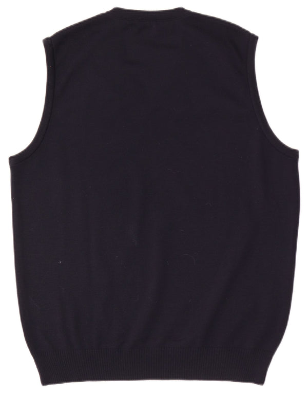 Maerz Muenchen Mens Vest Tank Top IT 50 Medium Bleumarin Lână