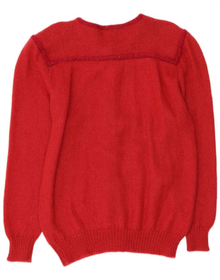 Pulover cardigan pentru femei LE BAMBOLE IT 48 XL Red Mohair