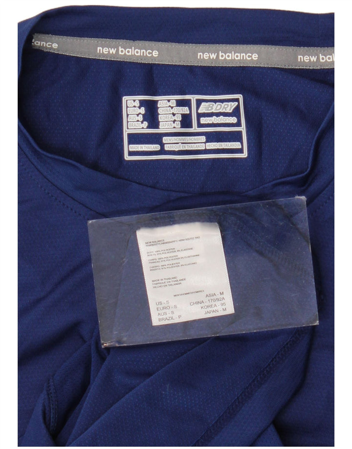 Tricou pentru bărbați New Balance Top mic din poliester bleumarin