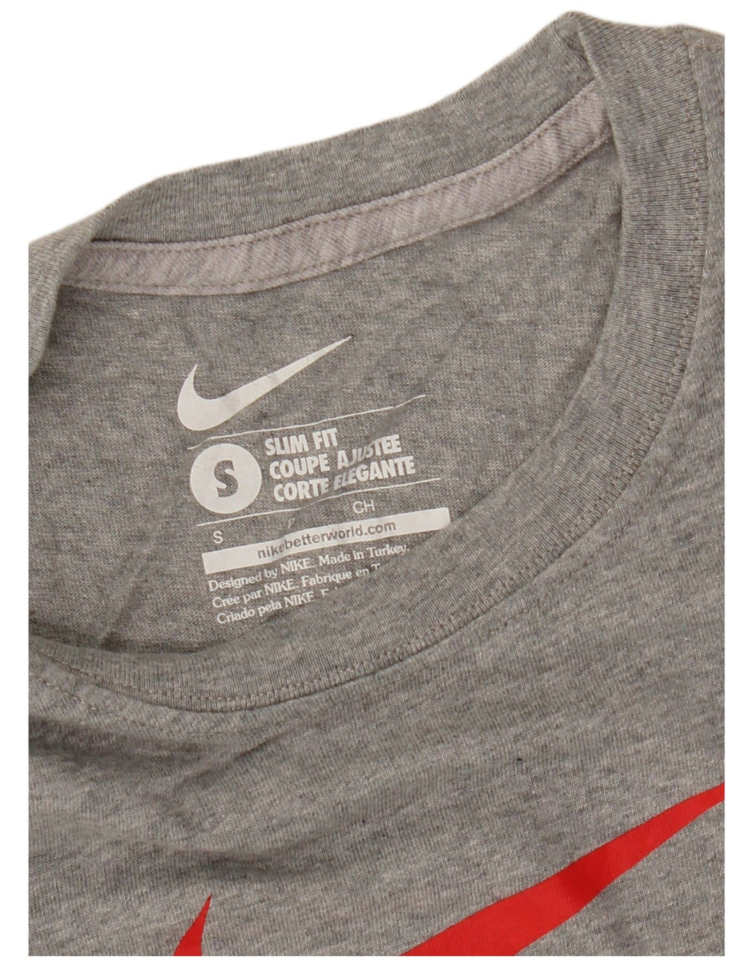 Tricou grafic pentru bărbați Nike Slim Fit Top mic, gri, pete