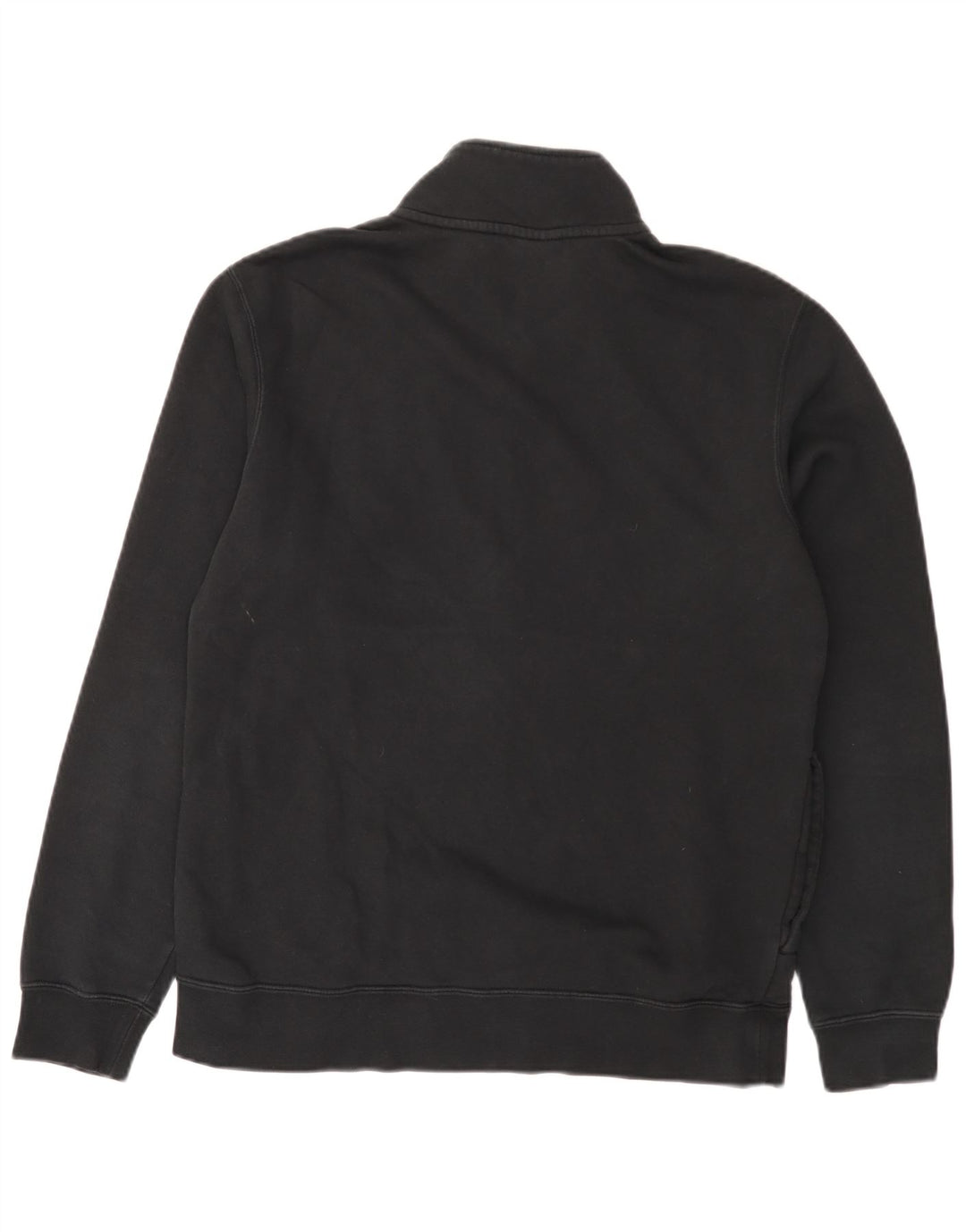Pulover Nike pentru bărbați, cu fermoar, cu gât, bumbac mediu negru