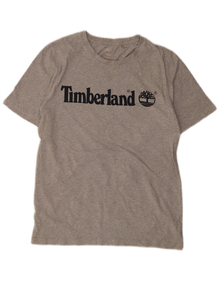 Tricou grafic Timberland pentru baieti Top 15-16 ani bumbac gri mediu