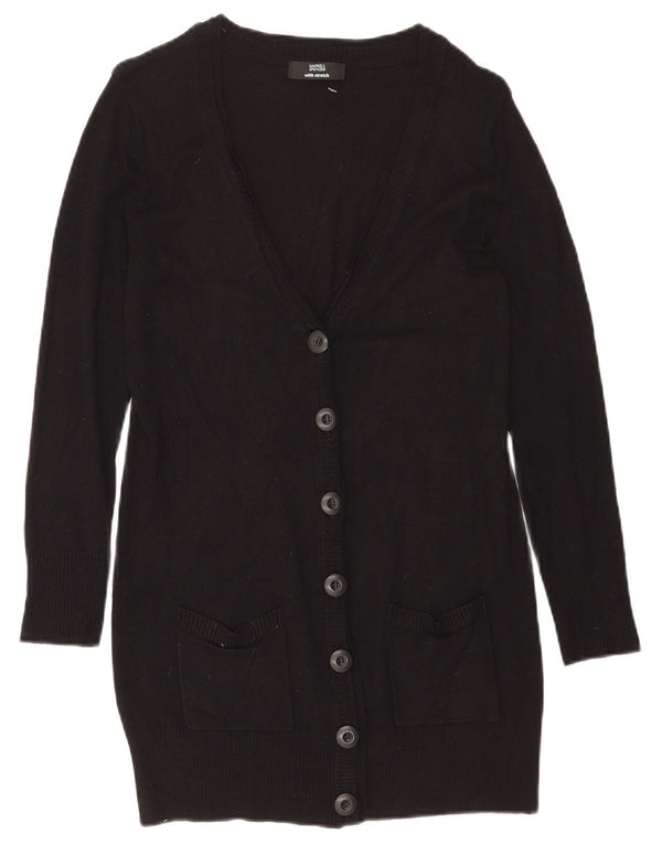Pulover cardigan cu paragate Marks & Spencer pentru femei UK 10 Small Black Viscose