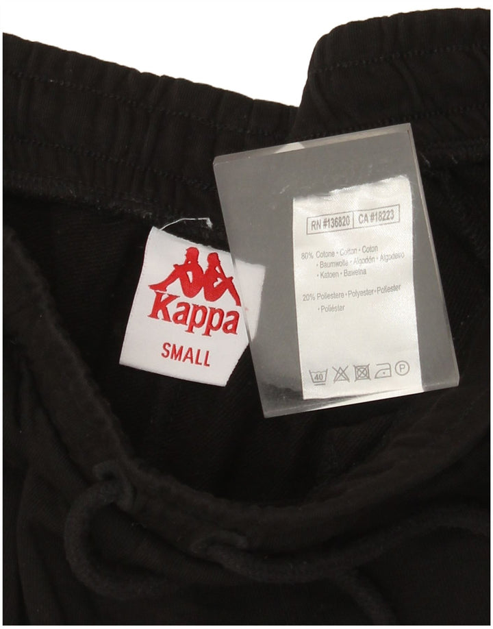 Pantaloni scurți de sport grafic Kappa pentru bărbați, bumbac negru mic