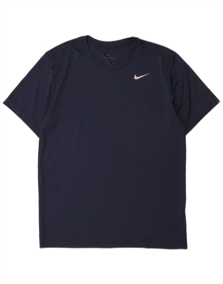 Tricou pentru bărbați Nike Dri Fit Top Mediu Bleumarin Poliester