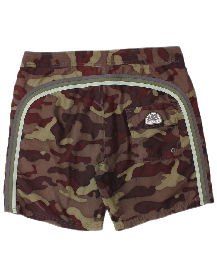 Pantaloni scurți de înot Sundek pentru bărbați, camuflaj medii multicolori