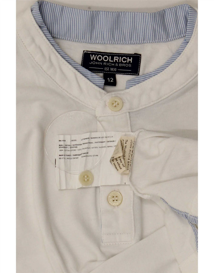 Woolrich Tricou Băieți Top 11-12 Ani Bumbac Alb