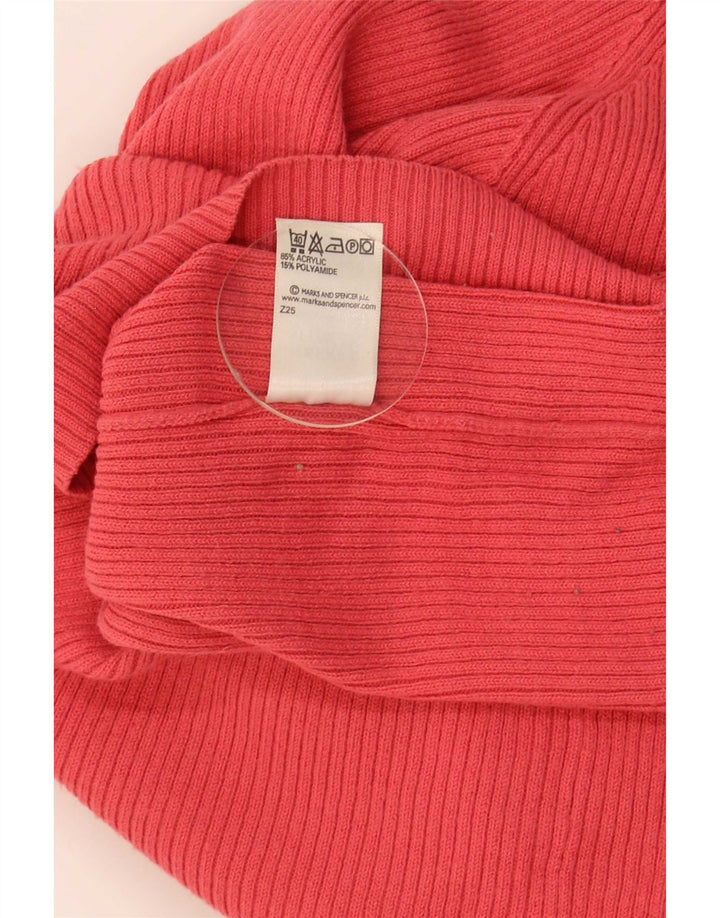 Pulover de damă Marks & Spencer Crop cu gât rulat, roșu mediu, UK 14