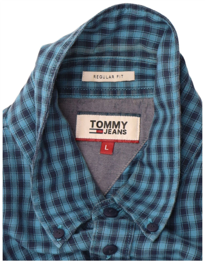 Cămașă TOMMY HILFIGER pentru bărbați, cu tăiere obișnuită, mare, albastru, din bumbac