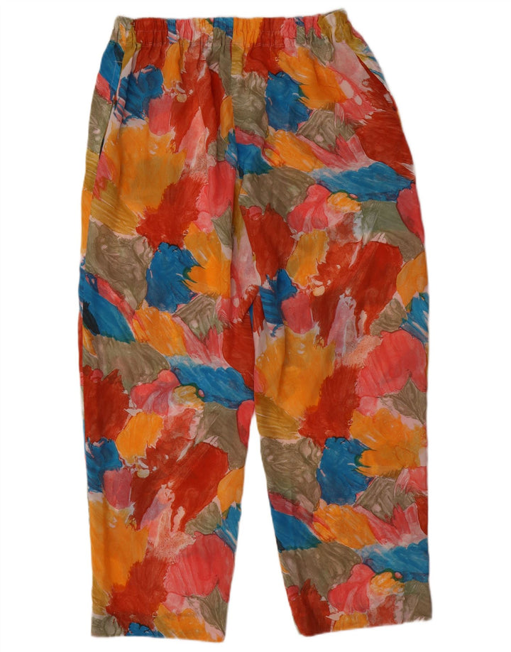 Pantaloni tăiați vintage pentru femei cu model abstract L36 L27 multicolori