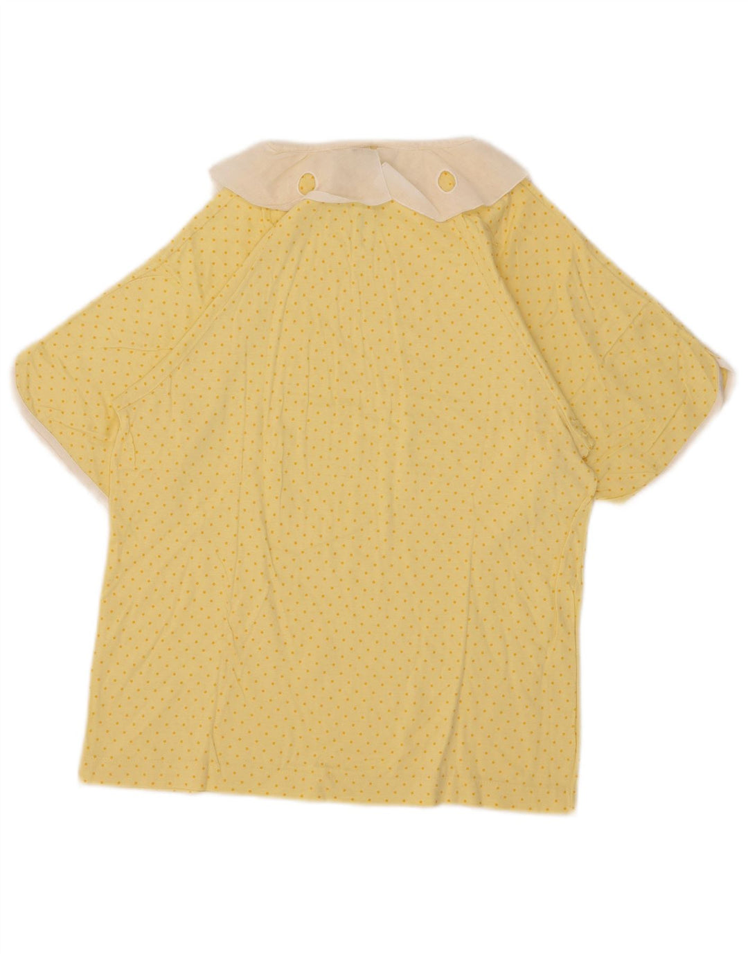 Bluză Vintage pentru femei Top US 4 Bumbac cu pete galbene mici